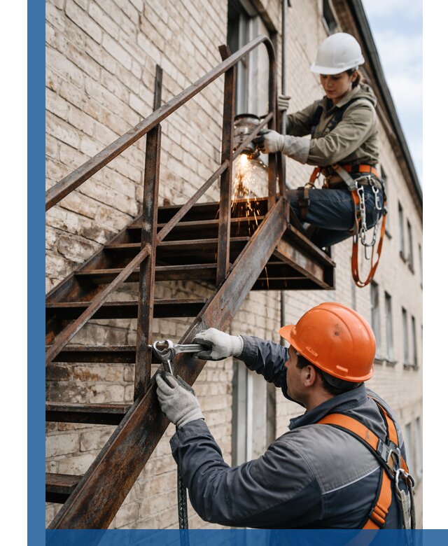 Ремонт и восстановление пожарных лестниц с выездом в Балакове