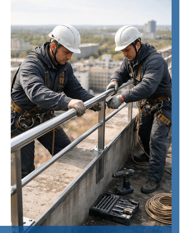 Монтаж перил на высоте в Балакове от 2544 р. | ВЫСОТНИК-Блк