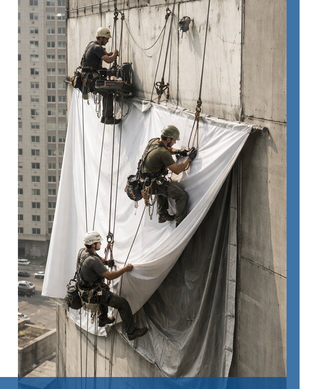 Замена баннерного полотна в Балакове от 6615 р. | ВЫСОТНИК-Блк—заказать