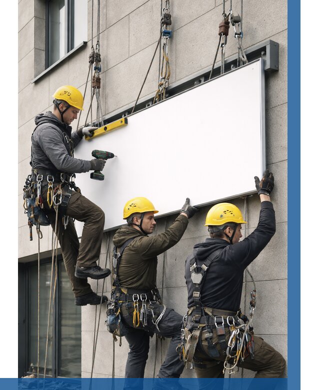 Монтаж рекламной вывески в Балакове от 8142 р. | ВЫСОТНИК-Блк