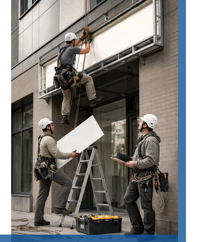 Монтаж светового короба в Балакове от 6615 р. | ВЫСОТНИК-Блк