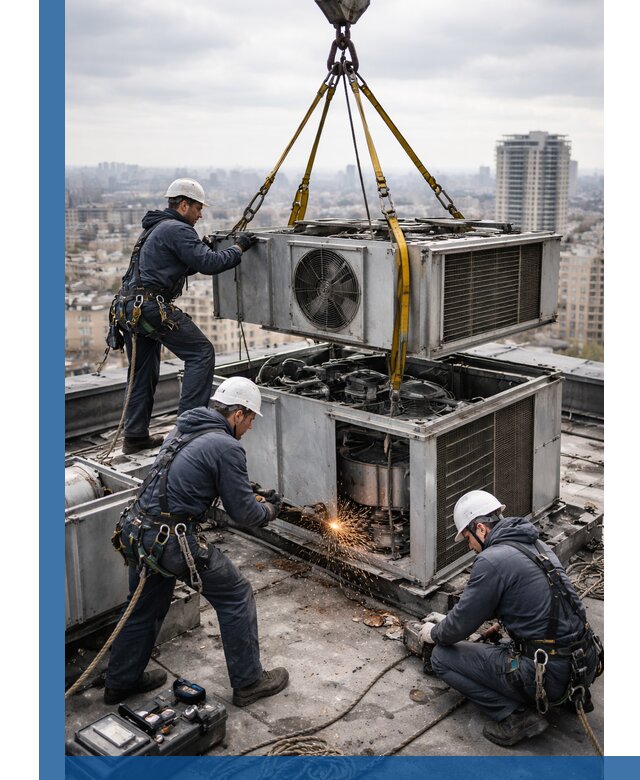 Демонтаж крышной установки в Балакове любой сложности