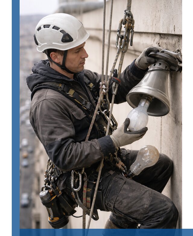 Замена ламп на высоте в Балакове профессионально и быстро