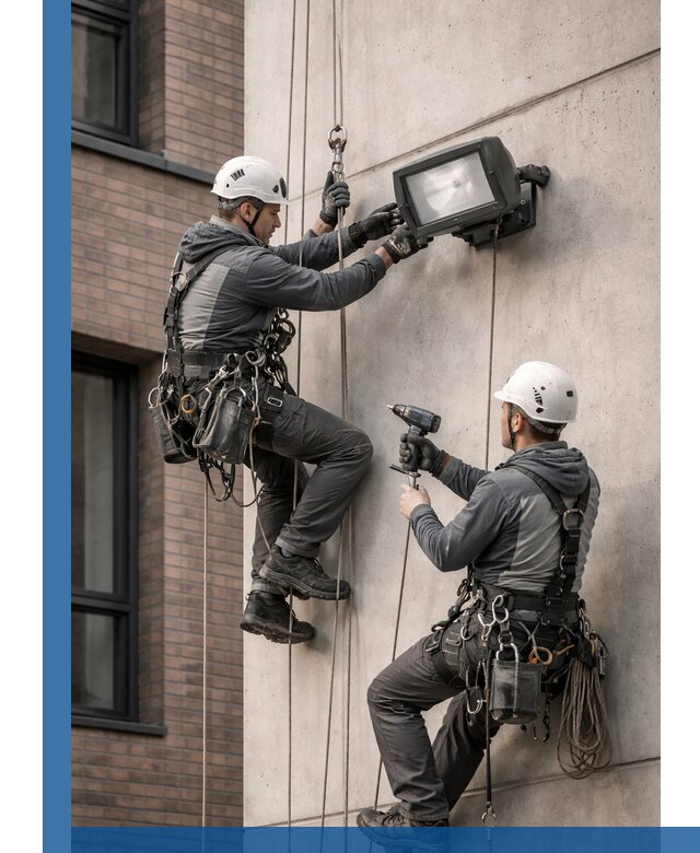 Профессиональный монтаж фасадных прожекторов в Балакове под ключ