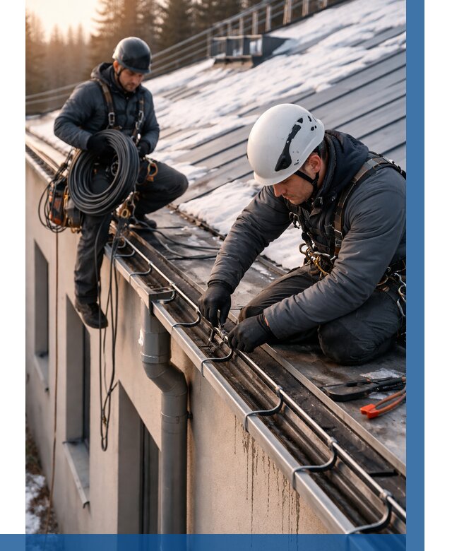 Монтаж греющего кабеля на кровле в Балакове от 458 р. | ВЫСОТНИК-Блк