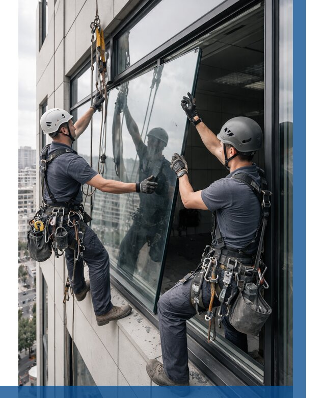 Замена стеклопакетов на высоте в Балакове от 5597 р. | ВЫСОТНИК-Блк