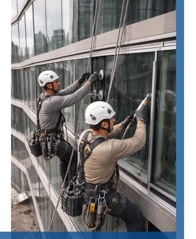 Радиусное остекление фасада в Балакове от 12212 р. | ВЫСОТНИК-Блк