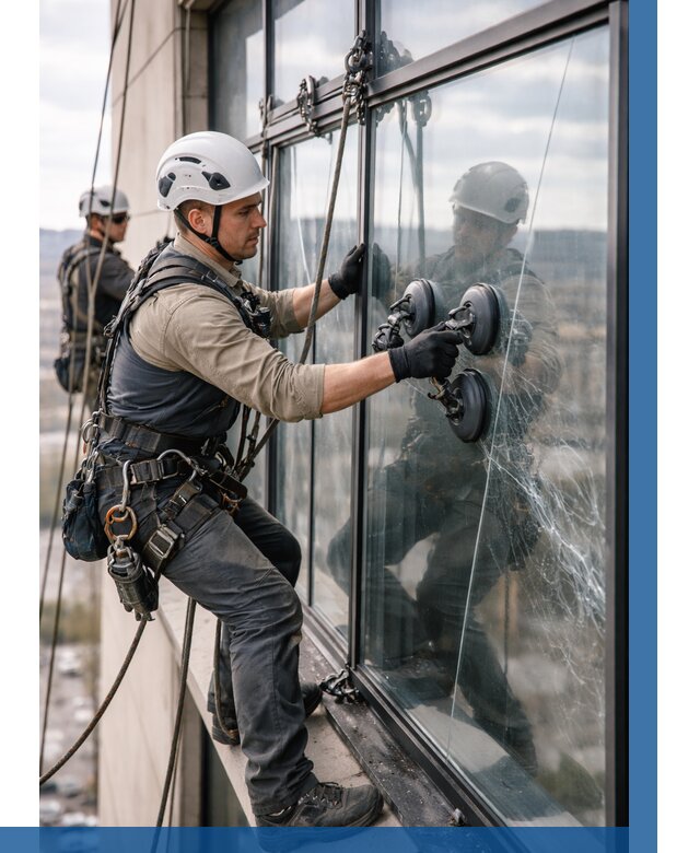 Замена стекла в витраже в Балакове под ключ от 8650 р. | ВЫСОТНИК-Блк