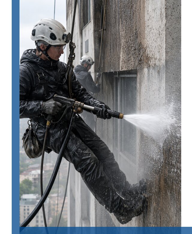 Гидроструйная очистка фасадов и конструкций в Балакове