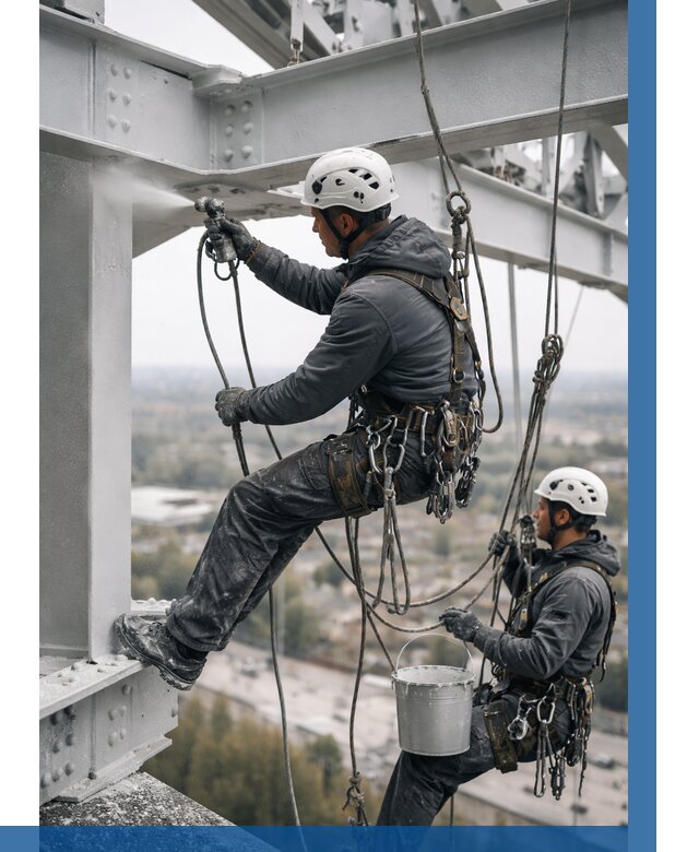 Покраска металлоконструкций на высоте в Балакове 356 р |ВЫСОТНИК-Блк