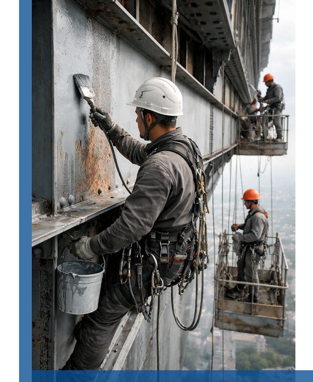 Покраска металлоконструкций на высоте в Балакове профессионально