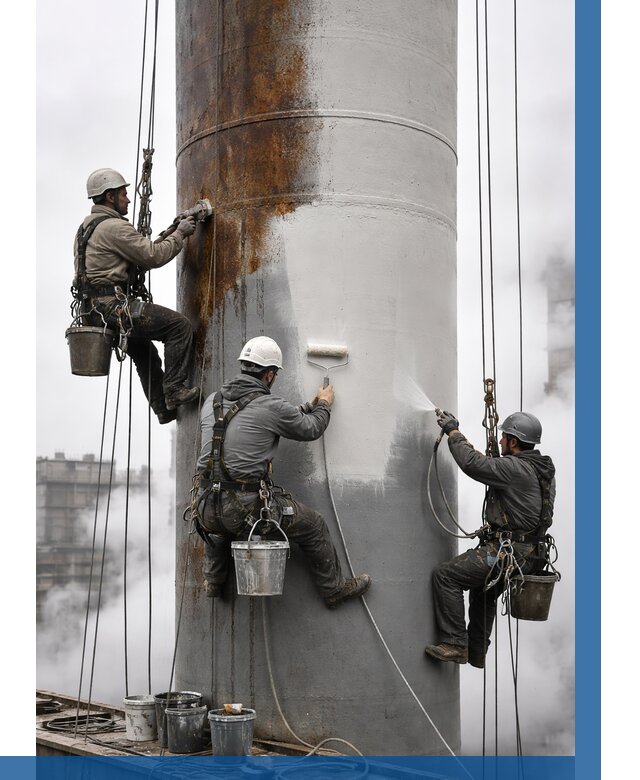 Покраска дымовых труб в Балакове от 8650 р. | ВЫСОТНИК-Блк