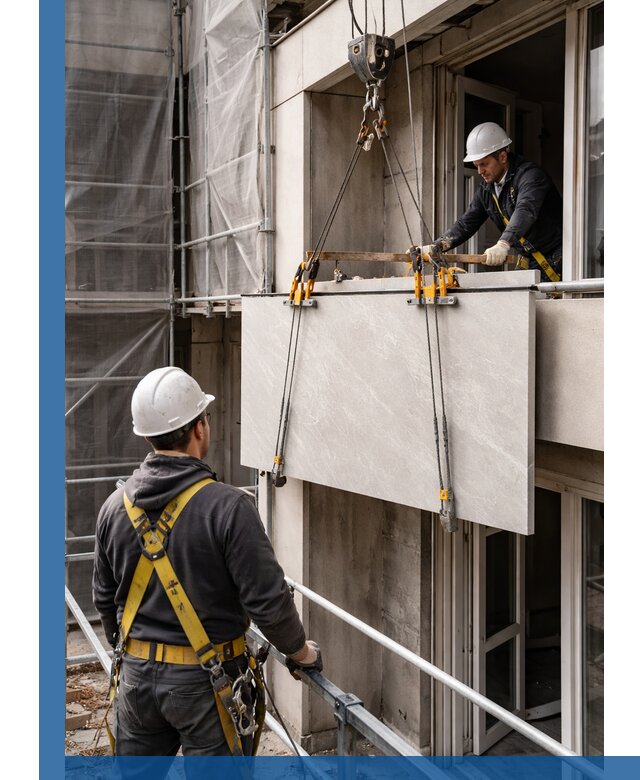 Подъем керамогранита на этаж в Балакове грузчиками и техникой