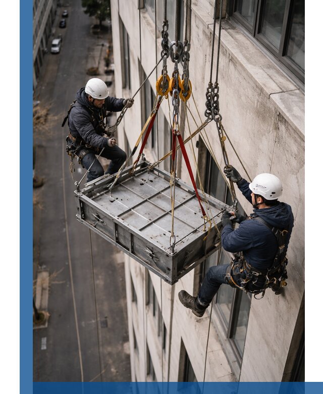 Спуск и подъем грузов по фасаду в Балакове для зданий