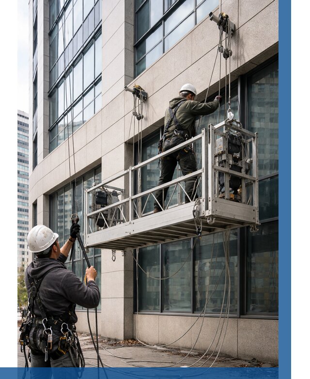 Монтаж и подъем фасадной люльки в Балакове от 12212 р. | ВЫСОТНИК-Блк