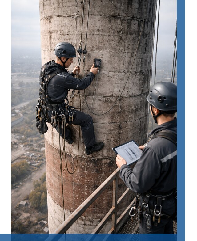 Обследование дымовой трубы в Балакове от 8142 р. | ВЫСОТНИК-Блк