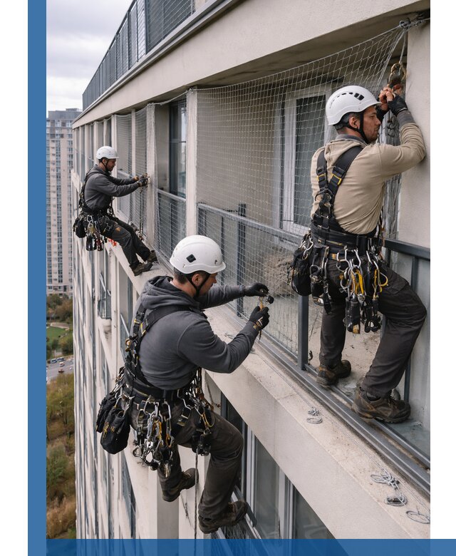 Профессиональный монтаж защитной сетки от птиц в Балакове