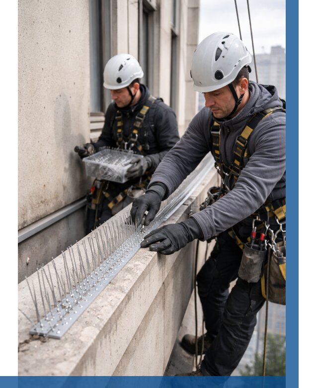 Установка шипов от птиц в Балакове от 865 р. | ВЫСОТНИК-Блк